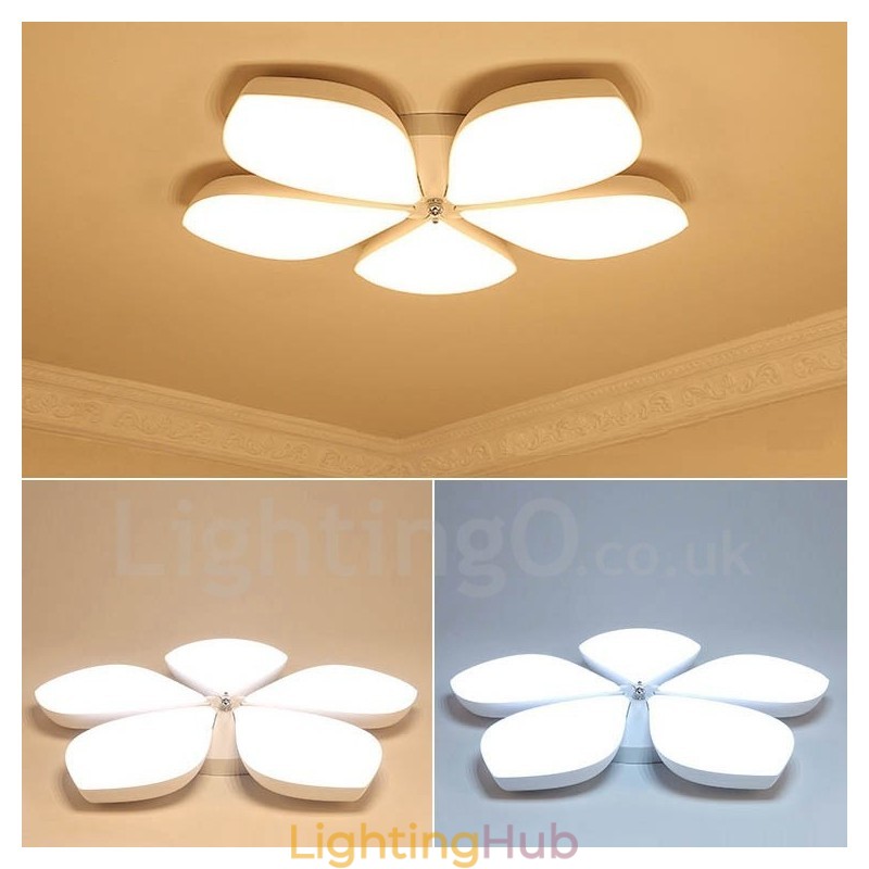 5 Light Modern Contemporary Integrated Metal Flush Mount Light