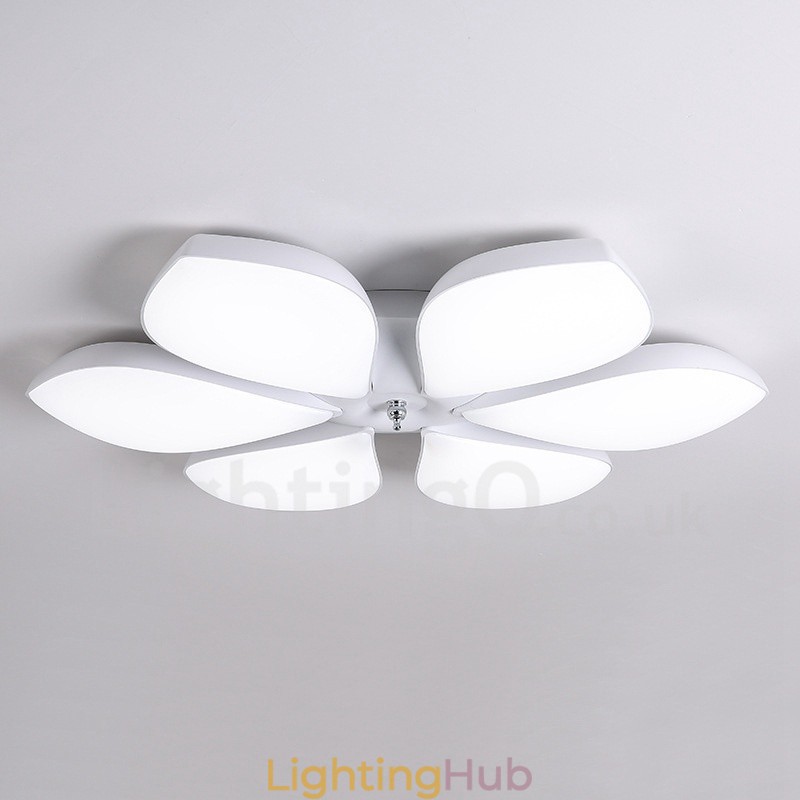 6 Light Modern Contemporary Integrated Metal Flush Mount Light