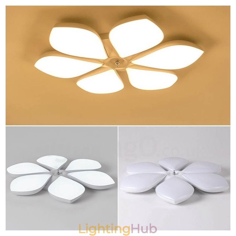 6 Light Modern Contemporary Integrated Metal Flush Mount Light