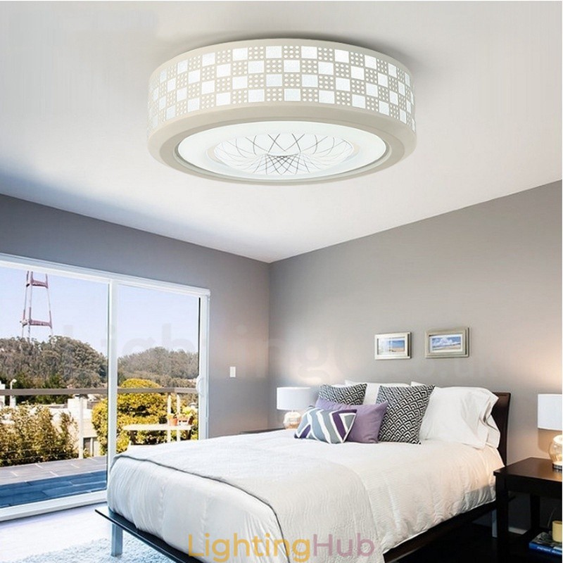 Modern Contemporary Integrated Metal Flush Mount Light