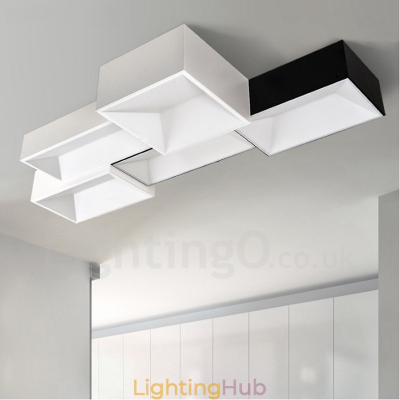 Modern Contemporary Integrated Metal Flush Mount Light