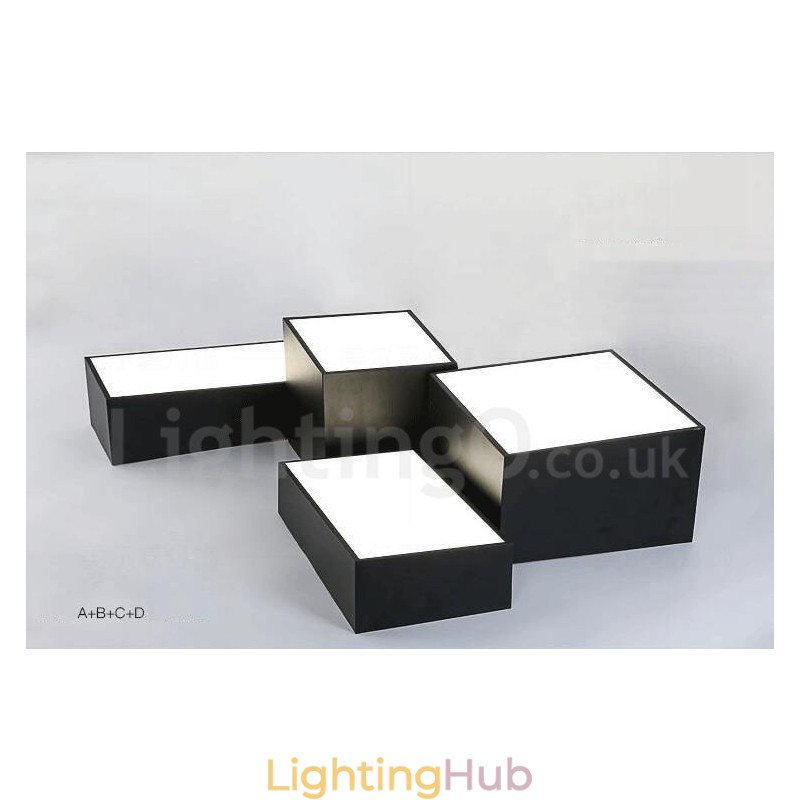 Modern Contemporary Integrated Metal Flush Mount Light