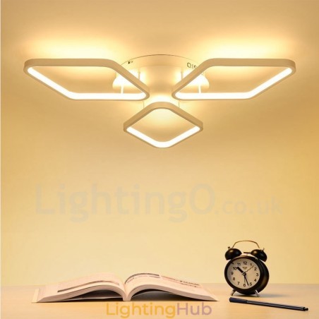 3 Light Modern Contemporary Integrated Metal Flush Mount Light 3 Light Modern Contemporary Integrated Metal Flush Mount Light