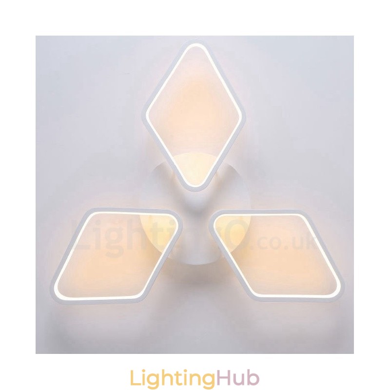 3 Light Modern Contemporary Integrated Metal Flush Mount Light