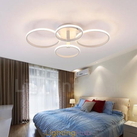 4 Light Modern Contemporary Integrated Metal Flush Mount Light 4 Light Modern Contemporary Integrated Metal Flush Mount Light