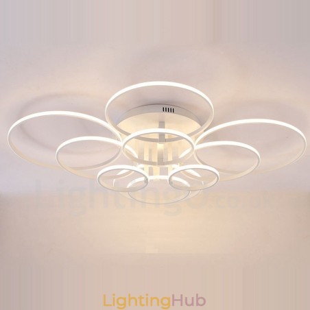 10 Light Modern Contemporary Integrated Metal Flush Mount Light 10 Light Modern Contemporary Integrated Metal Flush Mount Light