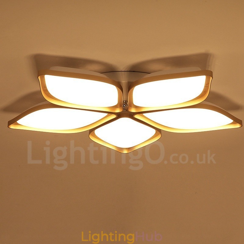 5 Light Modern Contemporary Integrated Metal Flush Mount Light