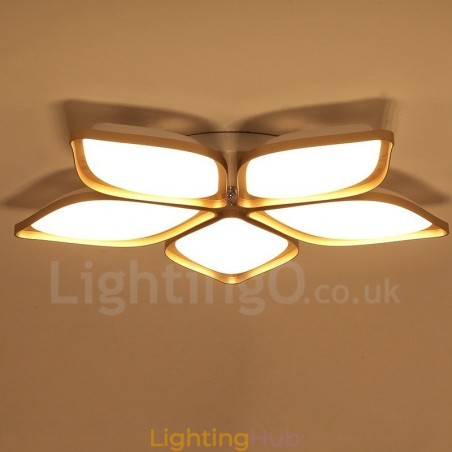 5 Light Modern Contemporary Integrated Metal Flush Mount Light 5 Light Modern Contemporary Integrated Metal Flush Mount Light