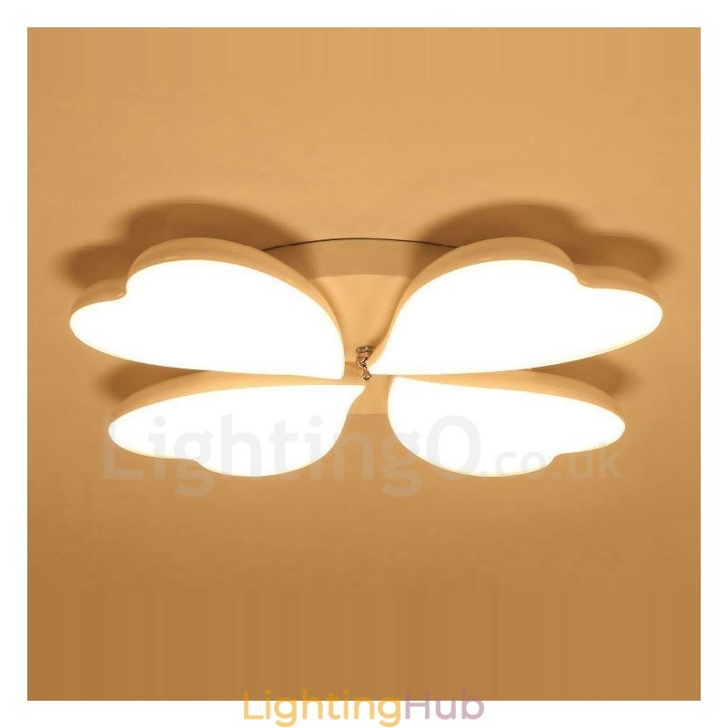 4 Light Modern Contemporary Integrated Metal Flush Mount Light