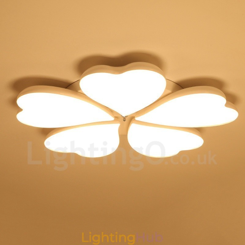 5 Light Modern Contemporary Integrated Metal Flush Mount Light