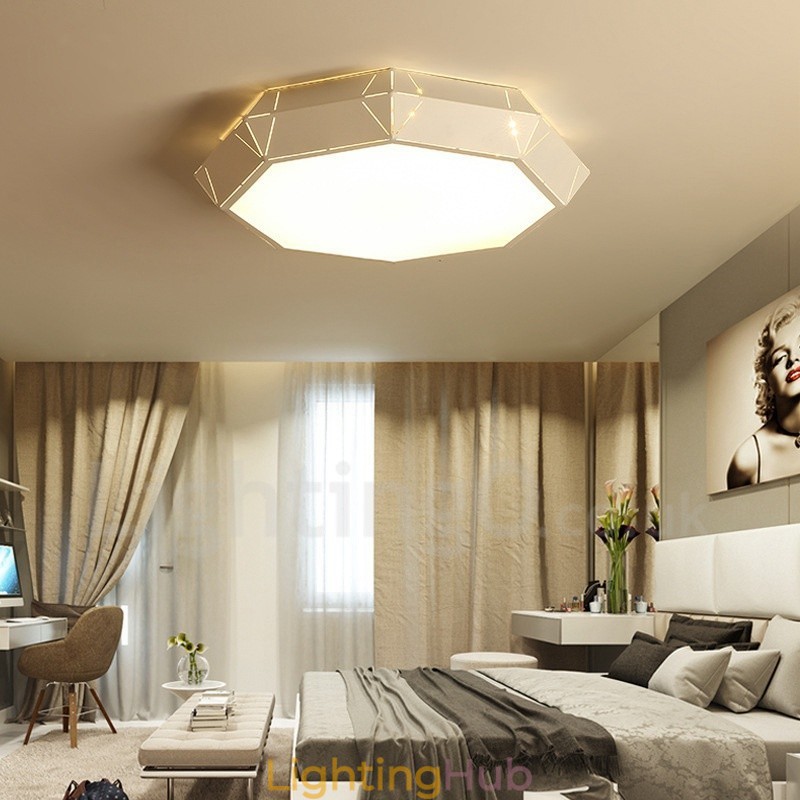 Modern Contemporary Integrated Metal Flush Mount Light