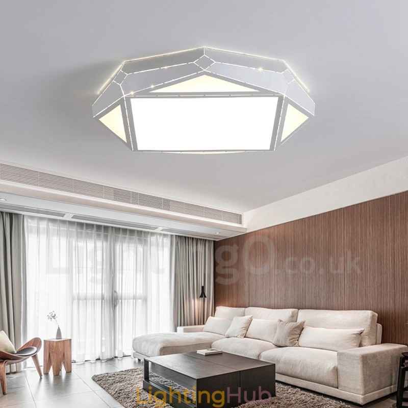 Modern Contemporary Integrated Metal Flush Mount Light