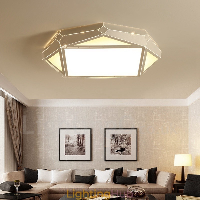 Modern Contemporary Integrated Metal Flush Mount Light