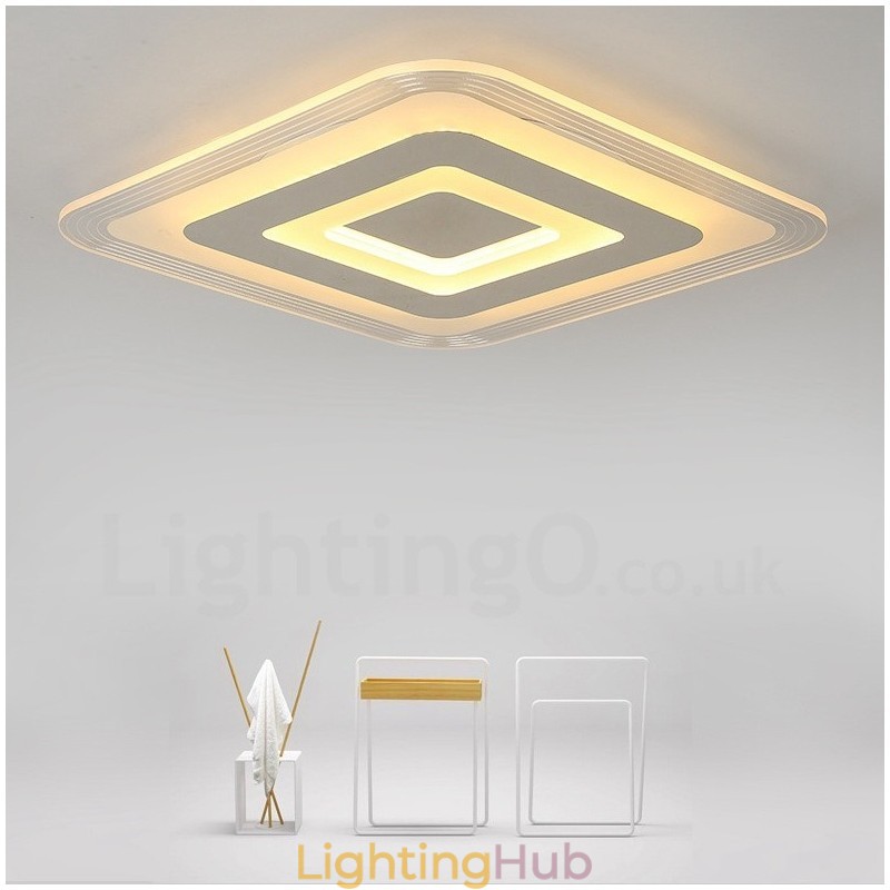 Modern Contemporary Integrated Metal Flush Mount Light