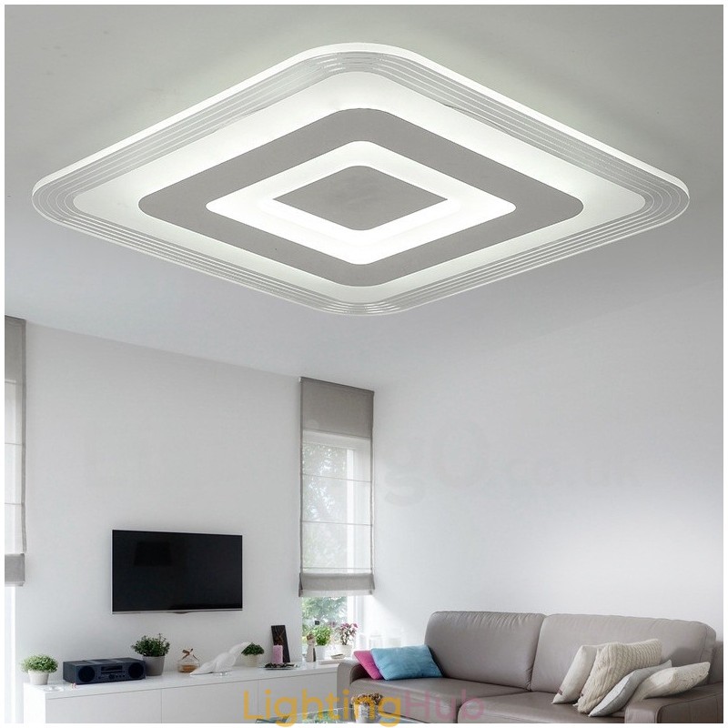 Modern Contemporary Integrated Metal Flush Mount Light