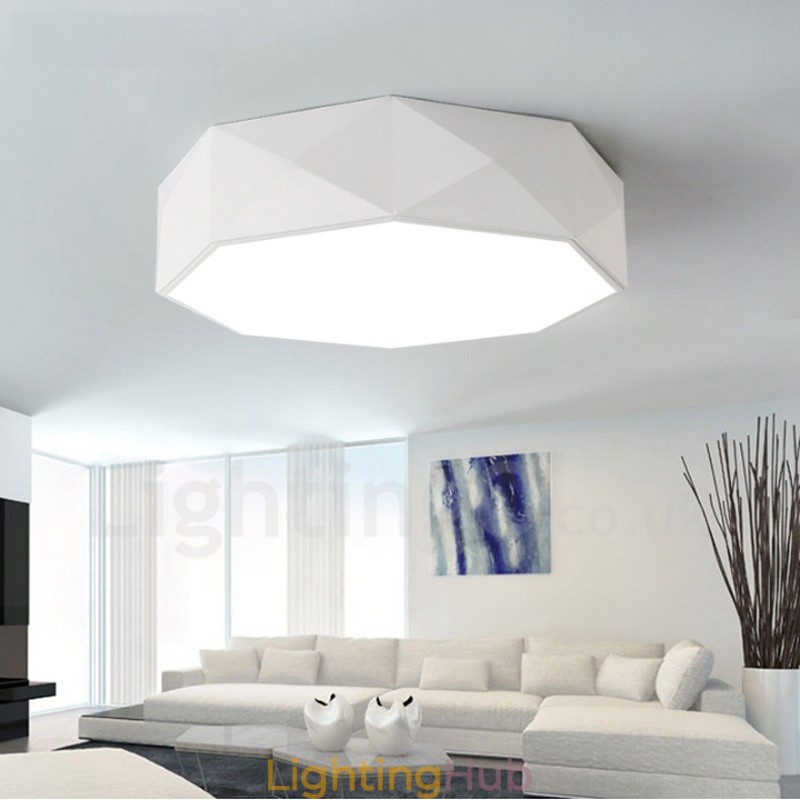 Modern Contemporary Integrated Metal Flush Mount Light