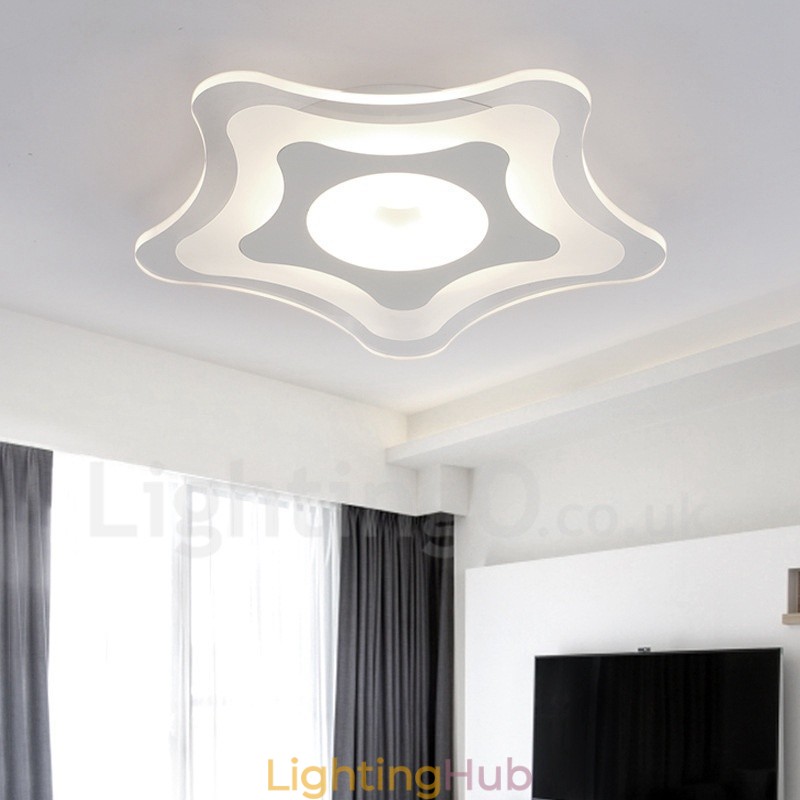 Modern Contemporary Integrated Metal Flush Mount Light
