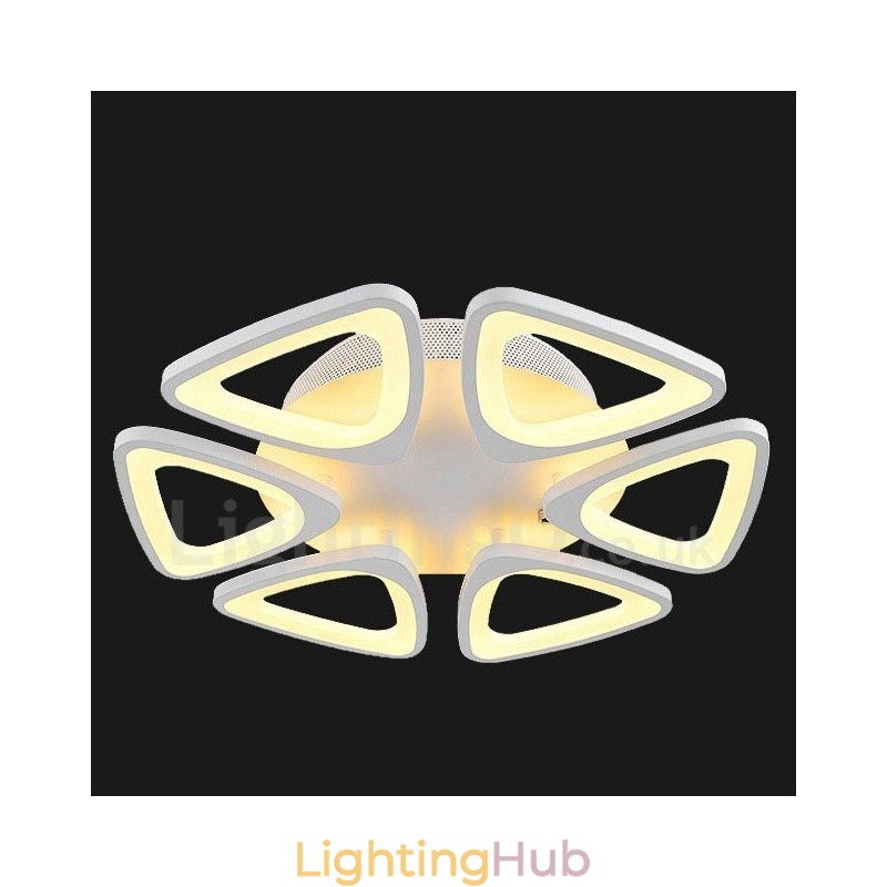 6 Light Modern Contemporary Integrated Flush Mount Light