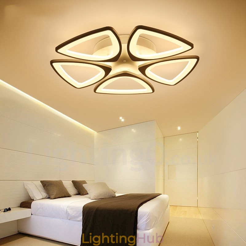 5 Light Modern Contemporary Integrated Flush Mount Light