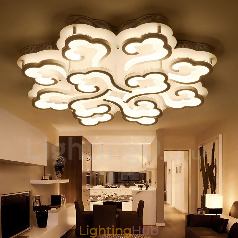 12 Light Modern Contemporary Integrated 1Flush Mount Light