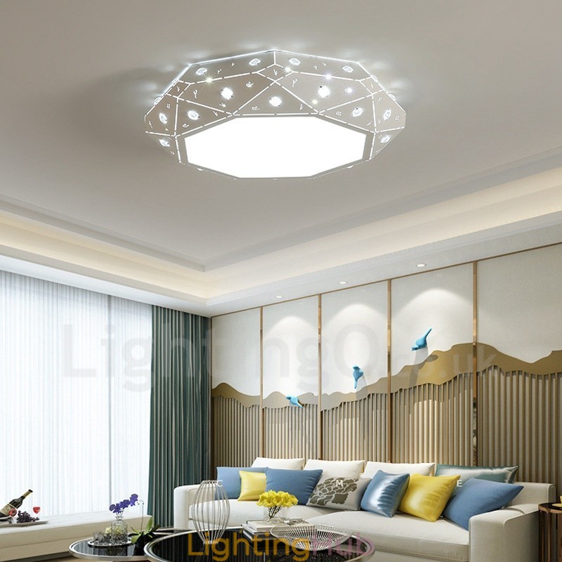 Modern Contemporary Integrated Metal Flush Mount Light