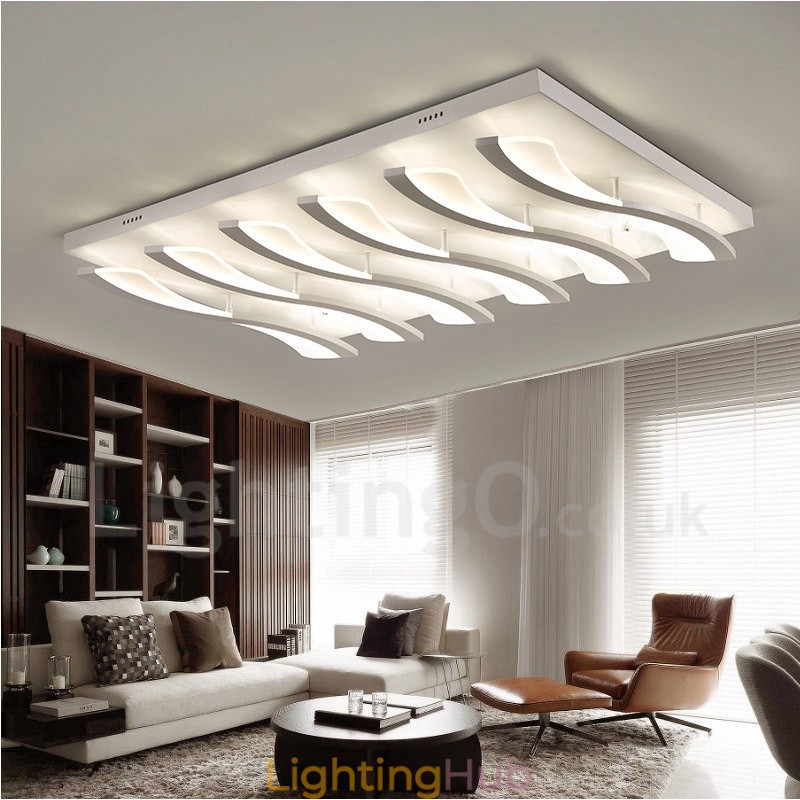 6 Light Modern Contemporary Integrated Flush Mount Light