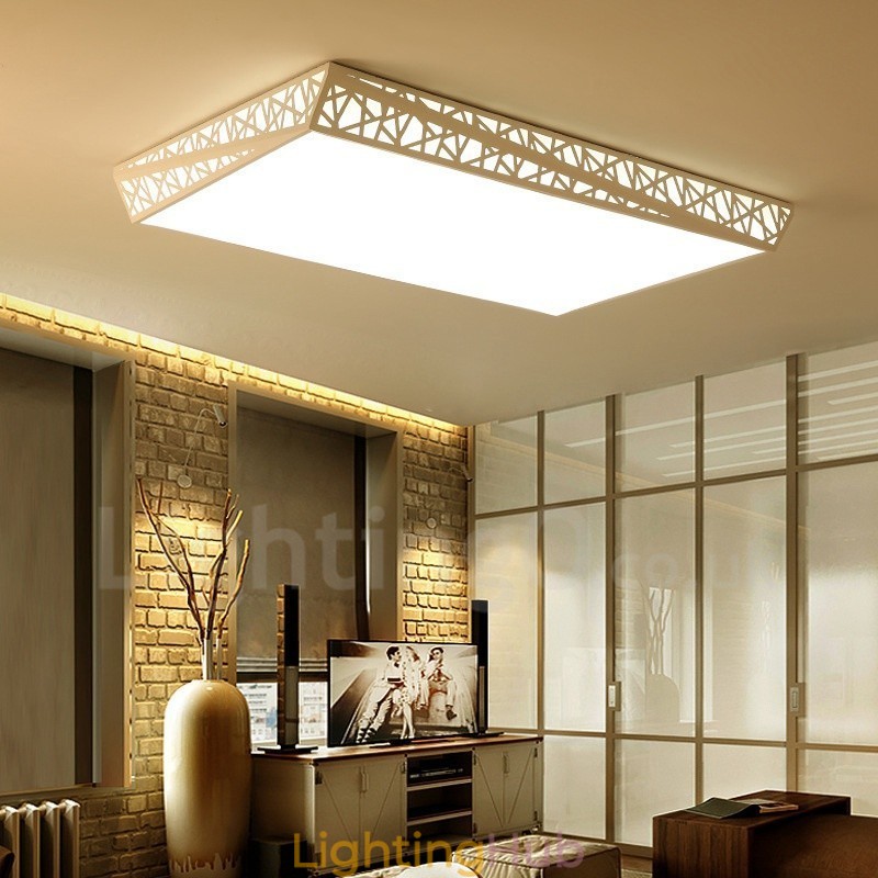 Modern Contemporary Integrated Metal Flush Mount Light