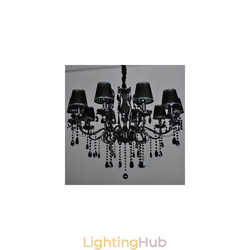 Chandelier Crystal Modern Contemporary Crystal 10 Light Metal