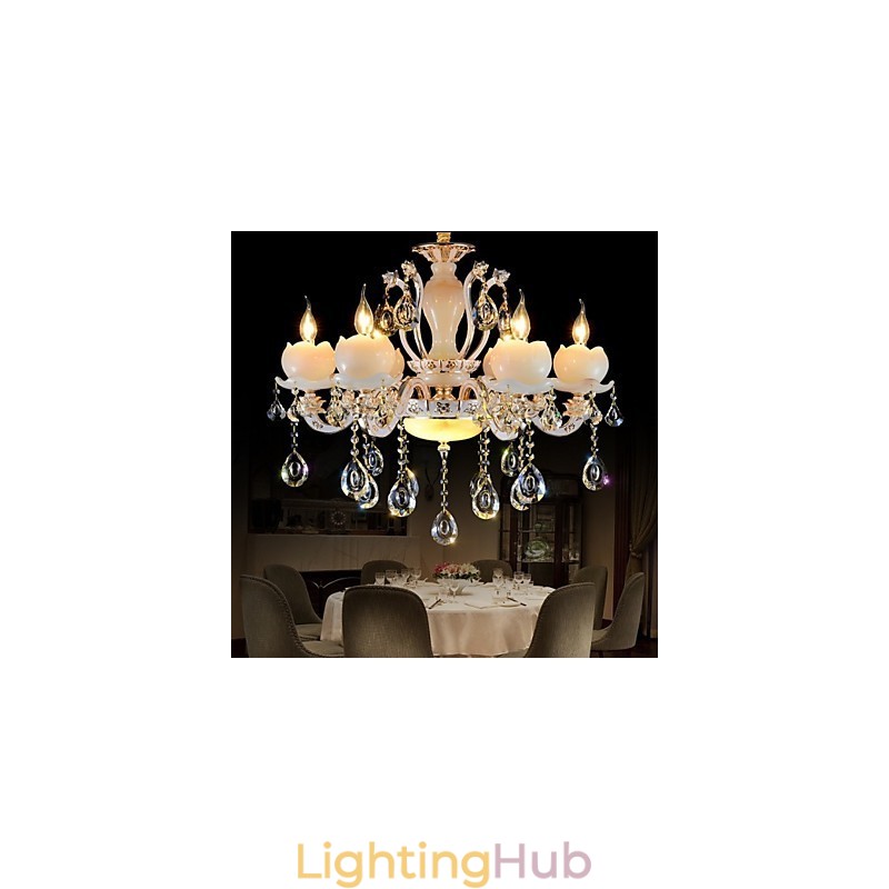 Luxury European Style Zinc Alloy Jade Crystal Pendant