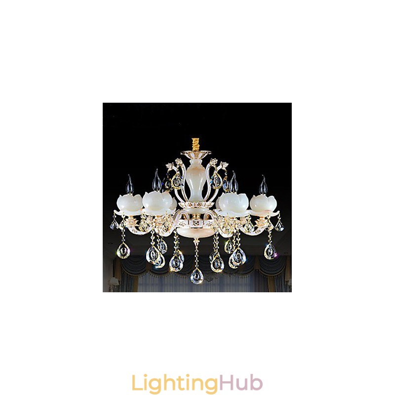 Luxury European Style Zinc Alloy Jade Crystal Pendant