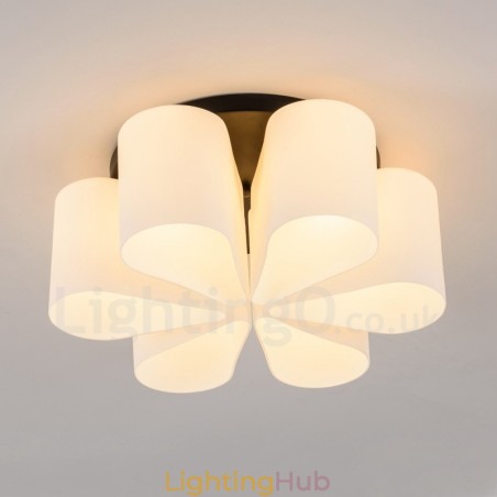 6 Light Rustic Lodge Integrated Flush Mount Light 6 Light Rustic Lodge Integrated Flush Mount Light