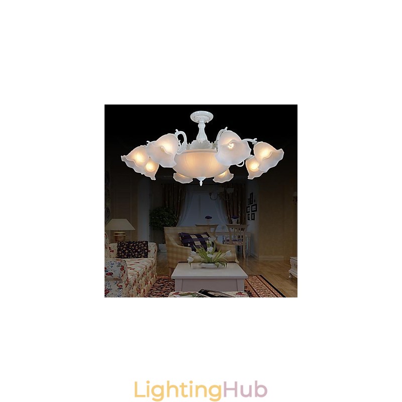 Flush Mount White European Retro Classic