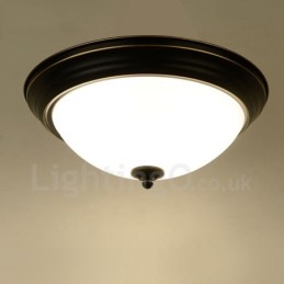 Rustic Lodge Integrated Flush Mount Light