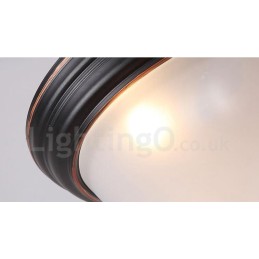 Rustic Lodge Integrated Flush Mount Light