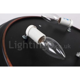 Rustic Lodge Integrated Flush Mount Light