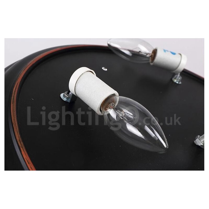 Rustic Lodge Integrated Flush Mount Light