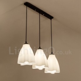 3 Light Traditional Classic Integrated Metal Pendant Light