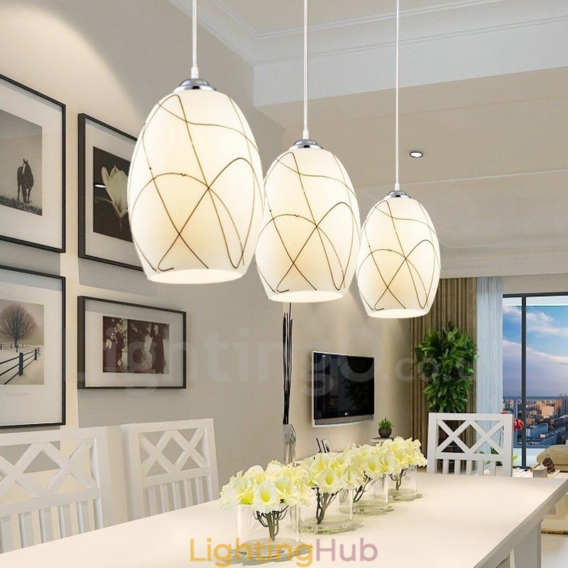 3 Light Modern Contemporary Integrated Metal Pendant Light