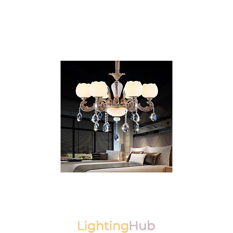 European style crystal pendant creative Korean American style zinc alloy Garden lights