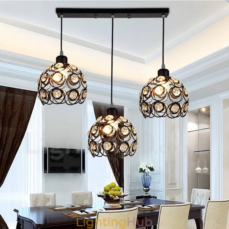 3 Light Rustic Lodge Integrated Pendant Light