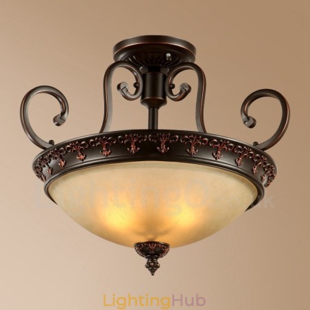 Single Light Rustic Lodge Integrated Metal Flush Mount Light Single Light Rustic Lodge Integrated Metal Flush Mount Light