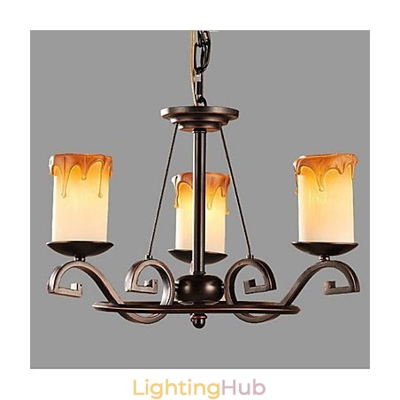 Study The Antique Candle lamp Iron Chandelier Study The Antique Candle lamp Iron Chandelier