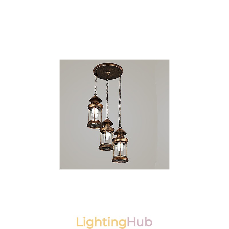 Rustic Lodge Vintage Retro Mini Style Metal Pendant Light