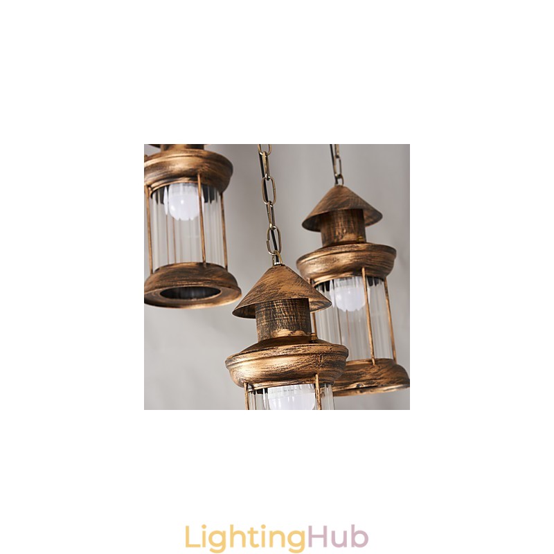 Rustic Lodge Vintage Retro Mini Style Metal Pendant Light