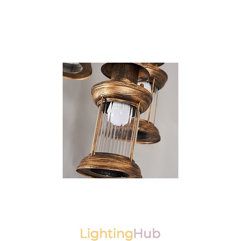 Rustic Lodge Vintage Retro Mini Style Metal Pendant Light