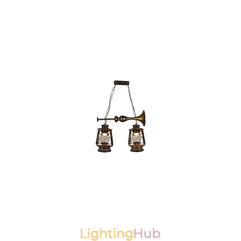 Rustic Lodge Vintage Retro Mini Style Metal Pendant Light