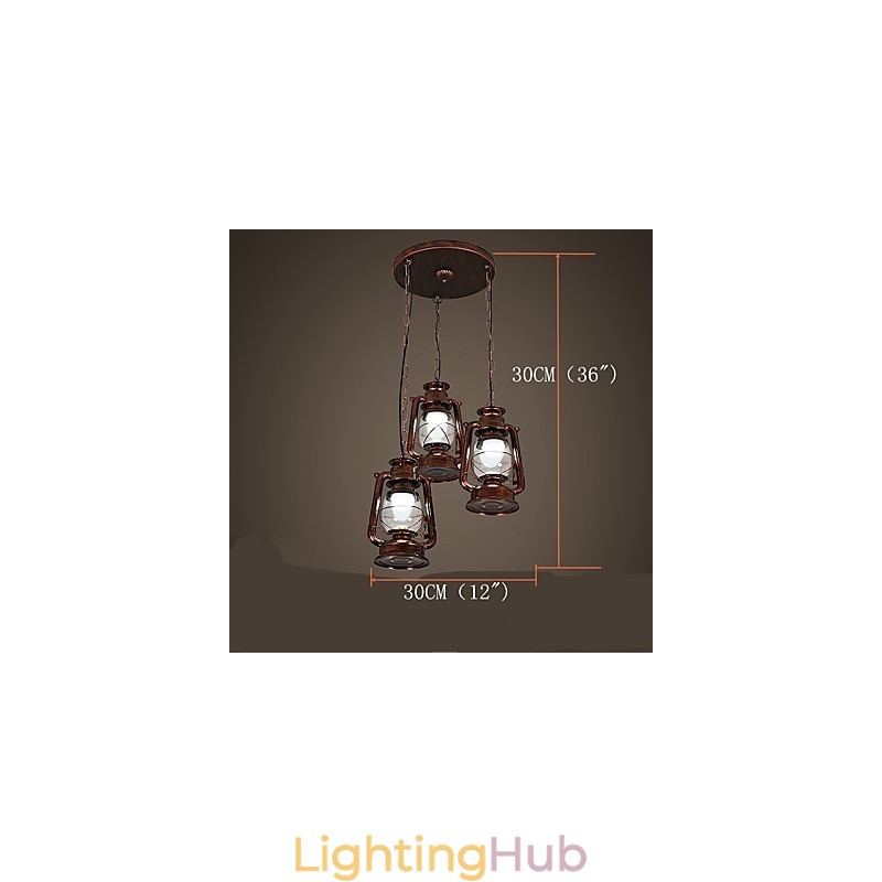 Rustic Lodge Vintage Retro Mini Style Metal Pendant Light