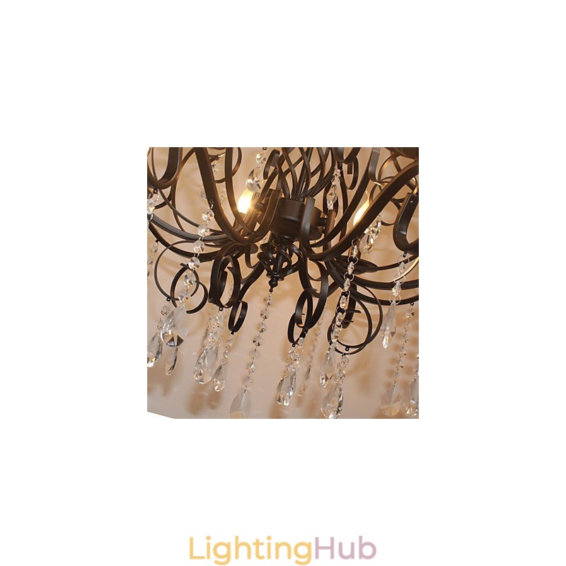8 Head Of European Style Crystal Lamp Metal Chandelier Lighting