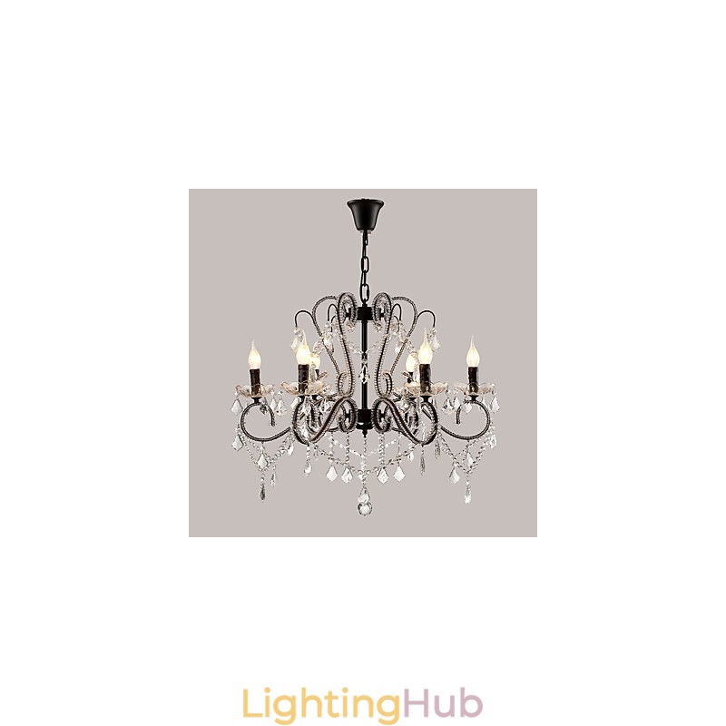 6 Lights Crystal Chandelier Modern Contemporary Traditional Classic Rustic Lodge Vintage Retro