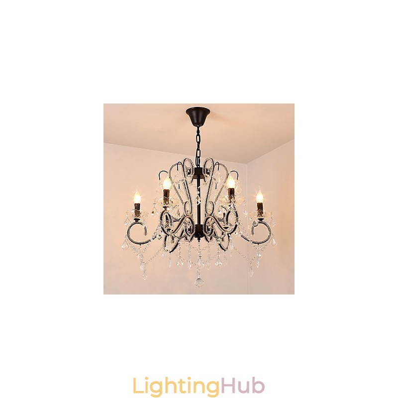 6 Lights Crystal Chandelier Modern Contemporary Traditional Classic Rustic Lodge Vintage Retro